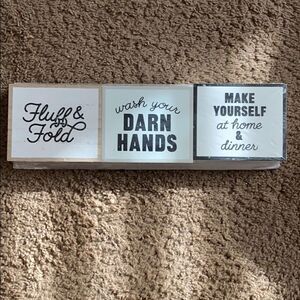 NEW Target Bullseye Wooden Decor Laundry Blocks